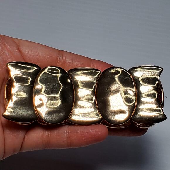 Gold Tone Stretch Bracelet Garold C. Miller Fashion Jewelry - Picture 3 of 4